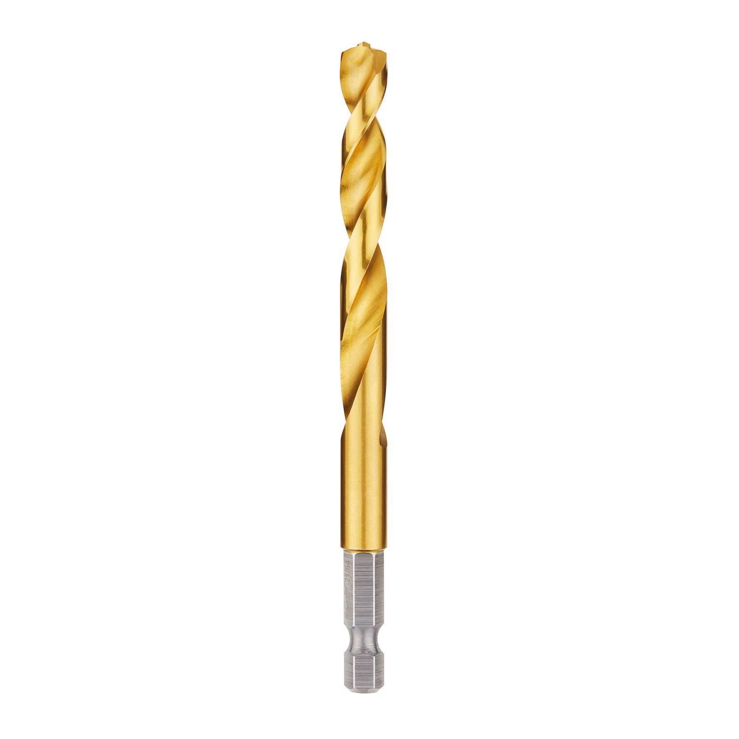 MW Shockwave 21/64 in. X 4.49 in. L Titanium Red Helix Drill Bit 1 pc