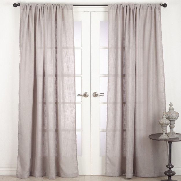 Solid T96 Sheer Curtain Panels Light Gray Saro Lifestyle