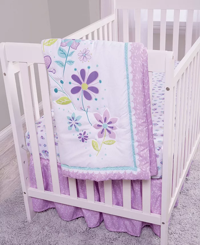 Trend Lab Sammy and Lou Butterfly Meadow 4 Piece Crib Bedding Set