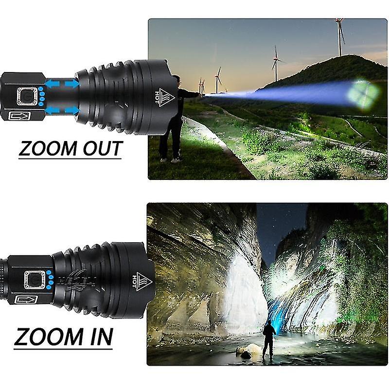 2500 Lumens Powerful Flashlight Outdoor Waterproof