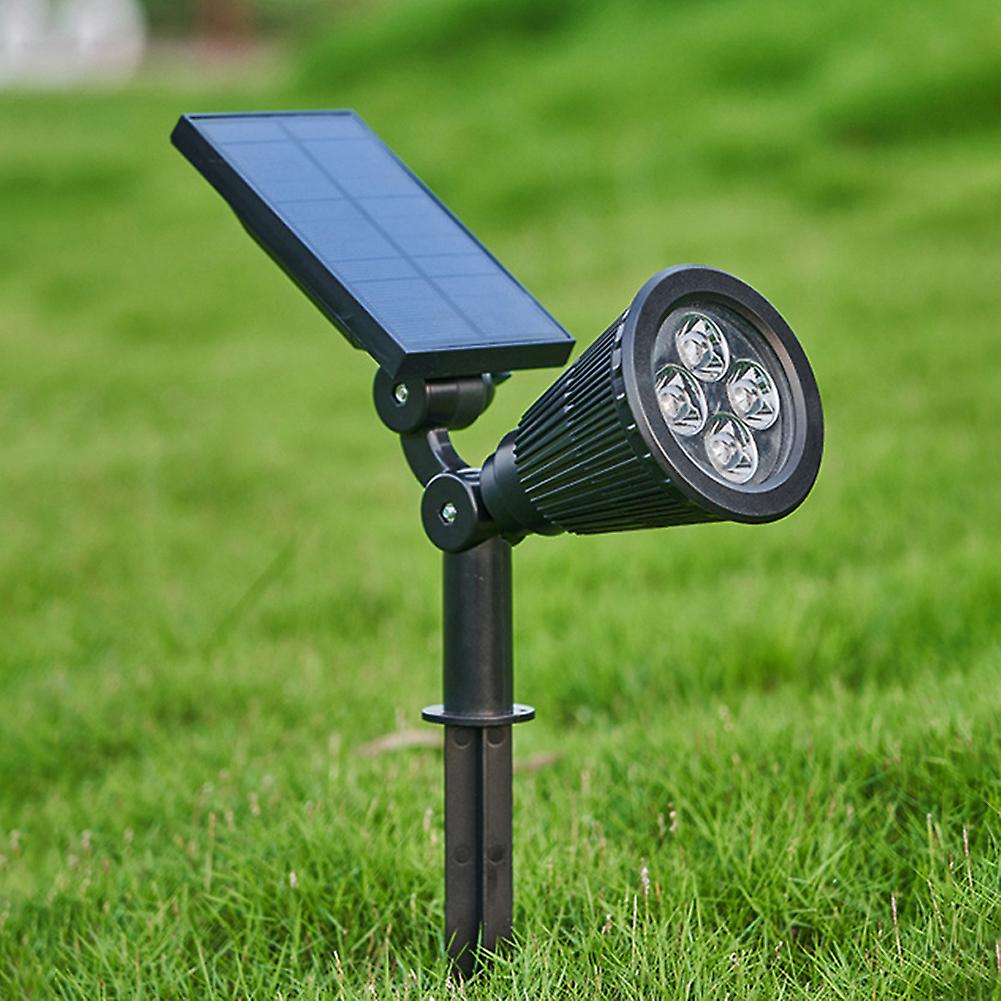 Solar Spotlight Waterproof 4LED Lawn Lights Landscape Lighting for Outdoor Yard Garden