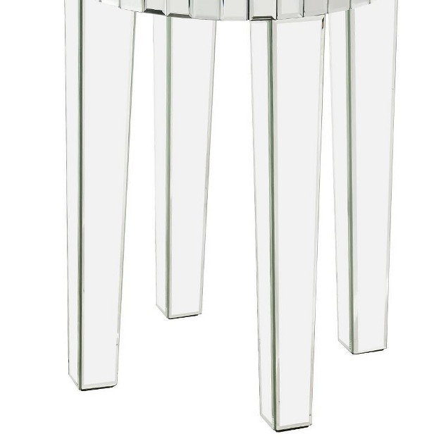 Ornat Mirrored Accent Table Faux Diamonds Acme Furniture