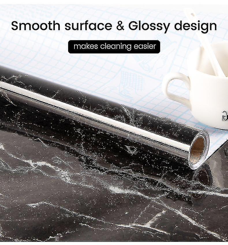 60cm*1m/3m/5m Kitchen Oil Proof Sticker Marble Pattern Wall Sticker Waterproof High Temperature