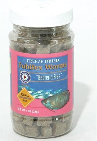 San Francisco Bay Brand Freeze-Dried Tubifex Worms Fish Food， 1-oz bag