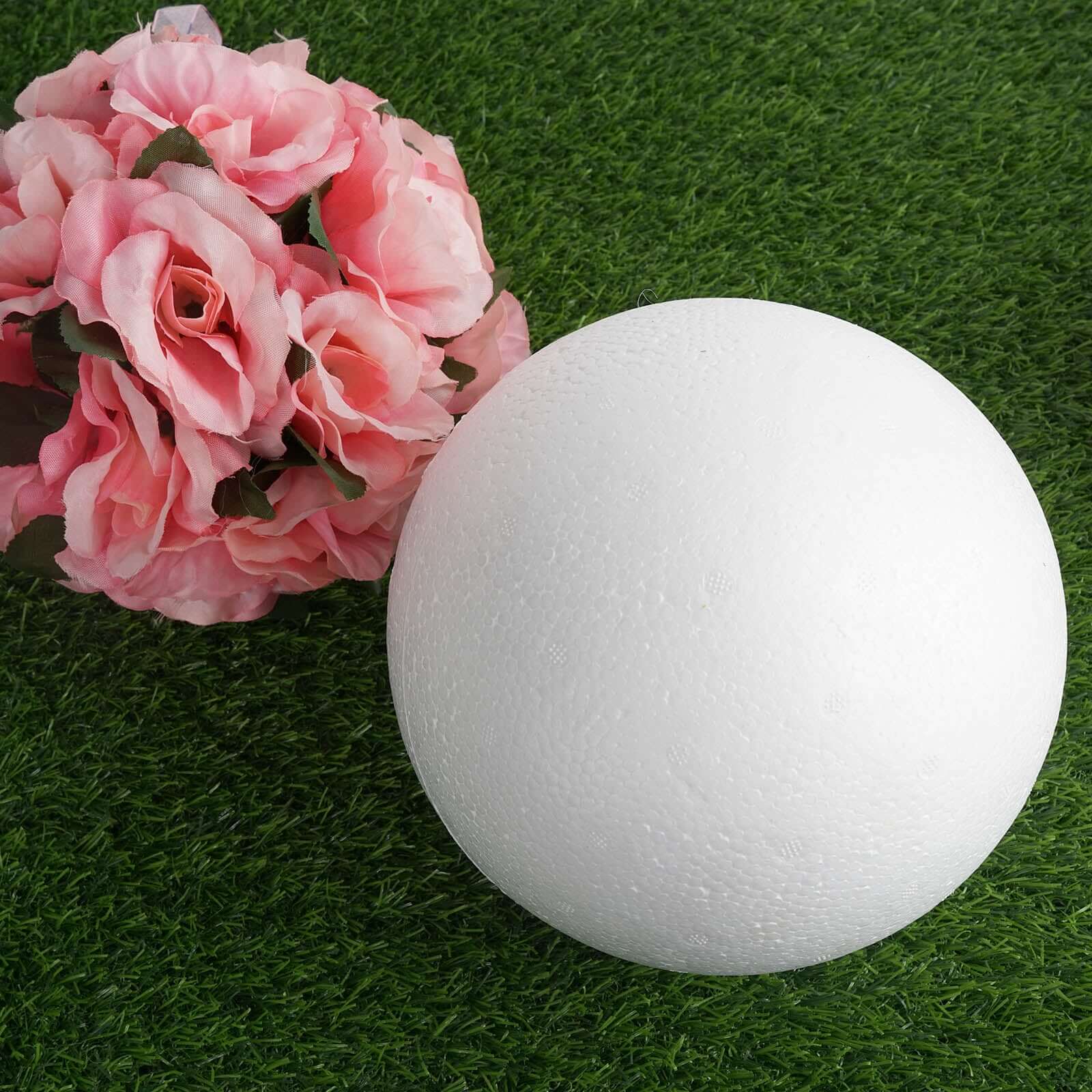 4 Pack White StyroFoam Foam Balls For Arts, Crafts and DIY 8