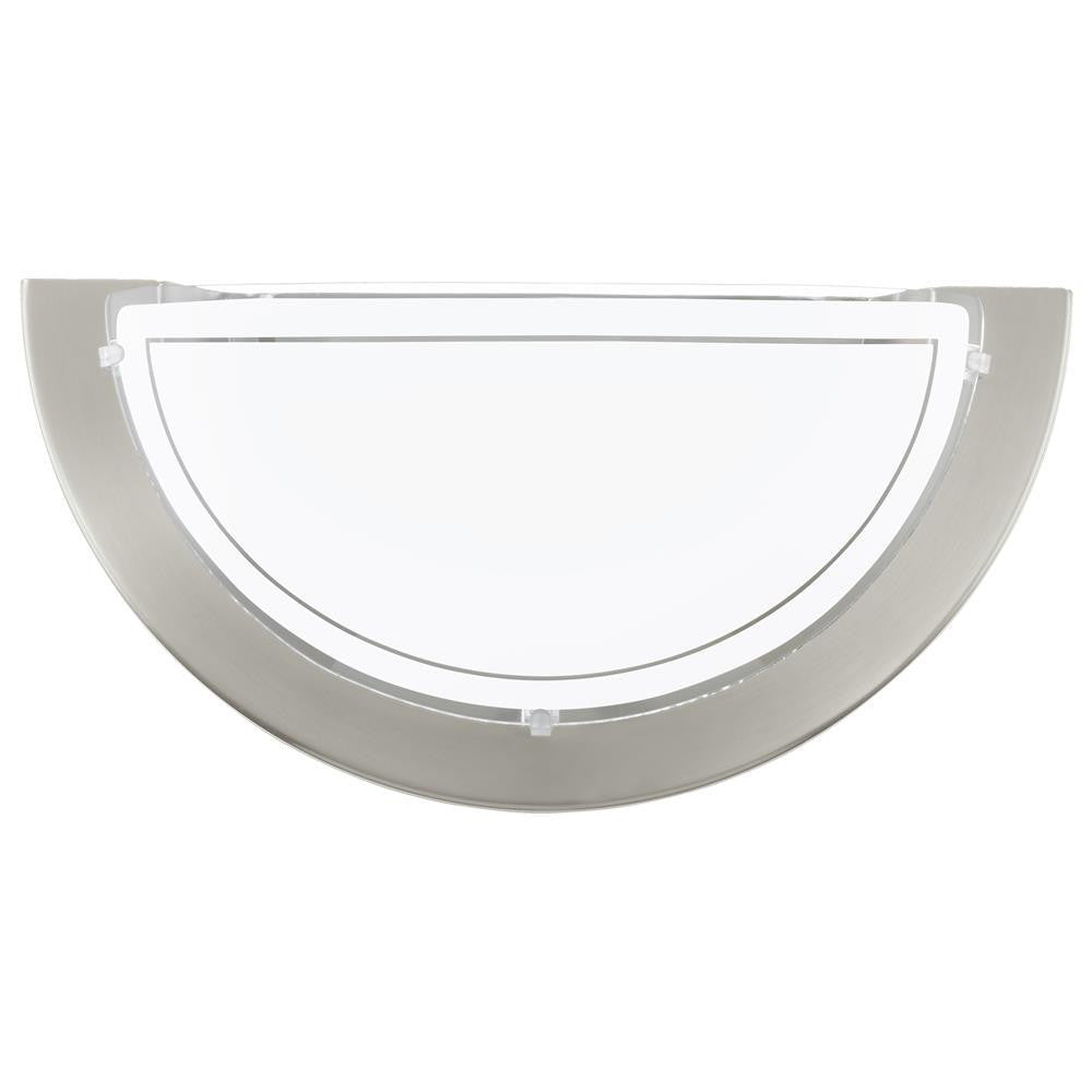 Eglo 83163 Planet 1 Matt Nickel & Satinated Glass Half Wall Light