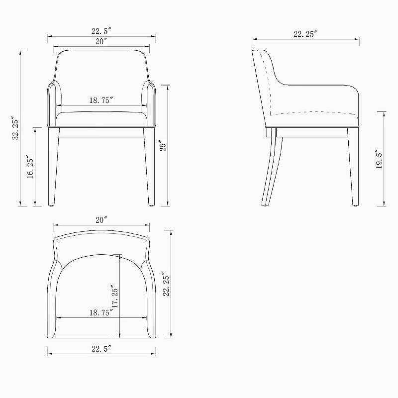 MANHATTAN COMFORT Gansevoort Dining Arm Chair