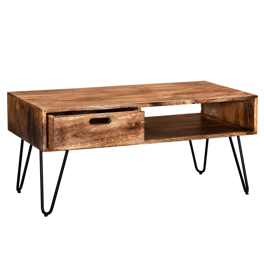 Inspire 301137NT Jaydo Coffee Table In Natural Burnt