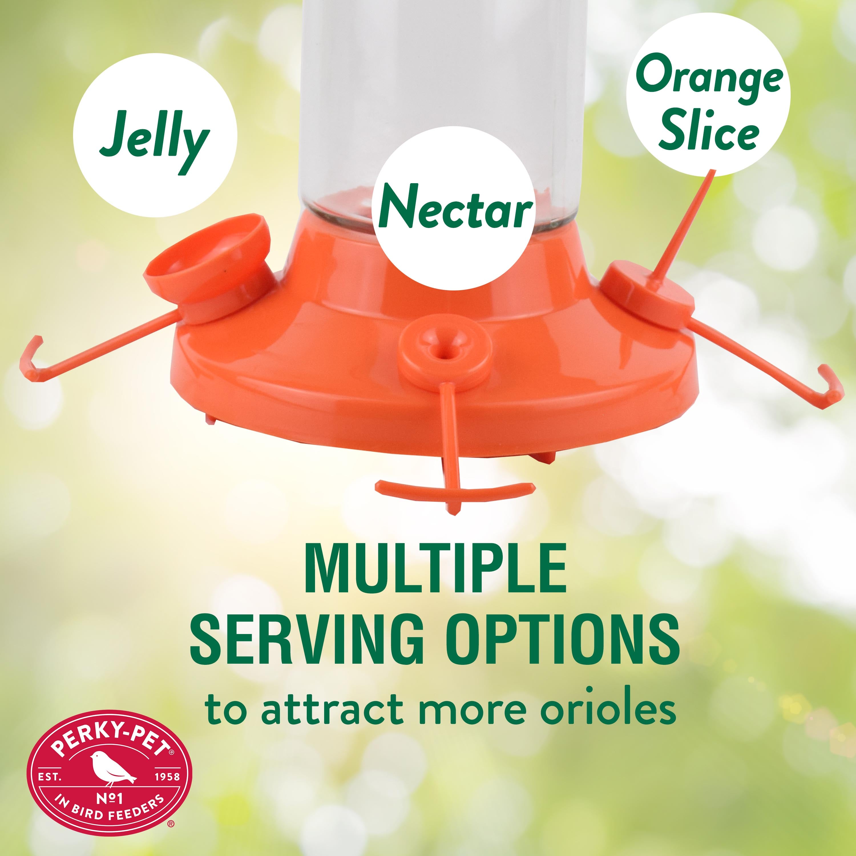 Perky Pet Fruit Trio Oriole Nectar Feeder - 30 oz