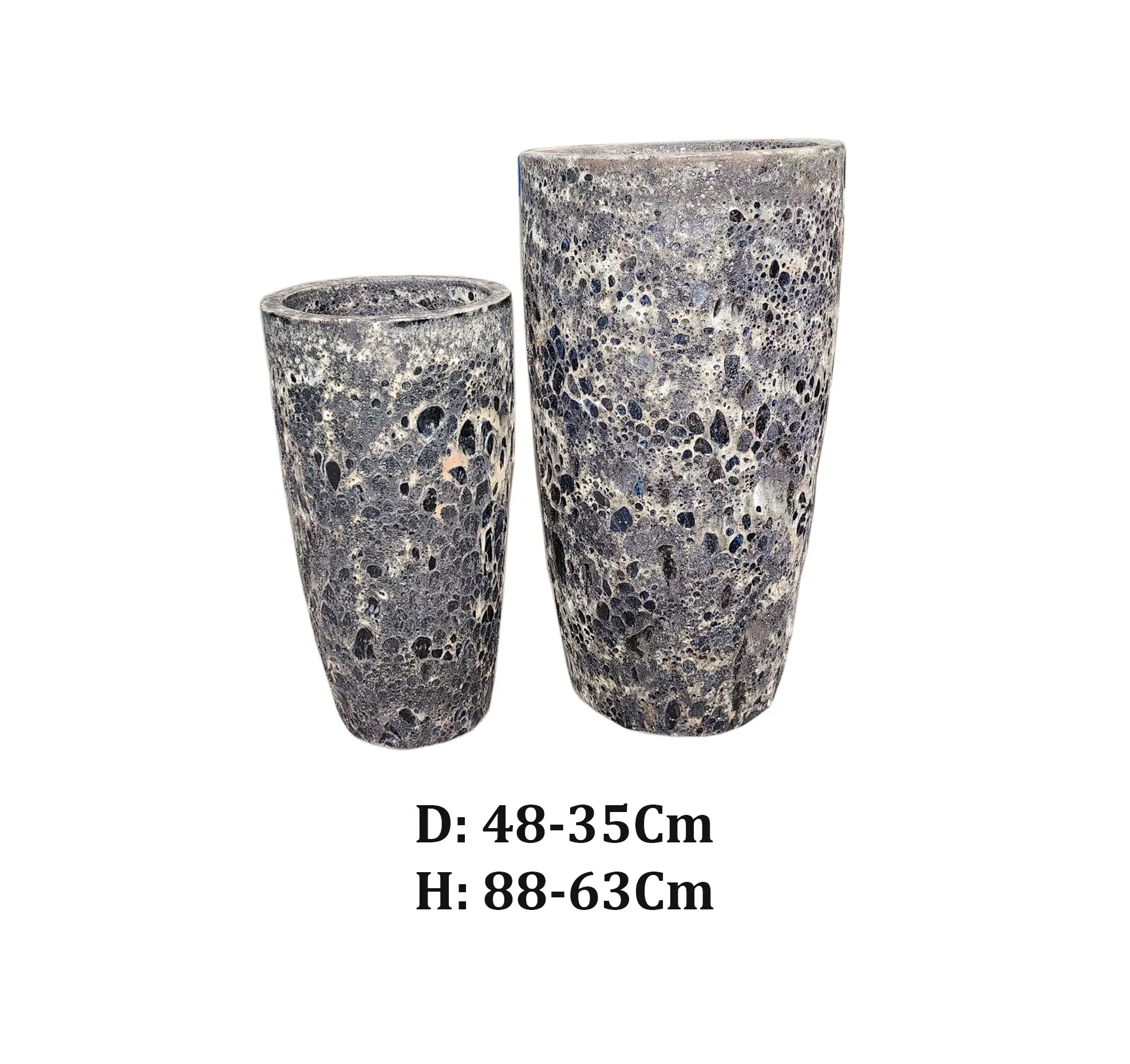 Best seller tall round blue cobalt flower ceramic pots and planters for garden and decorations beautiful vase in home and garden