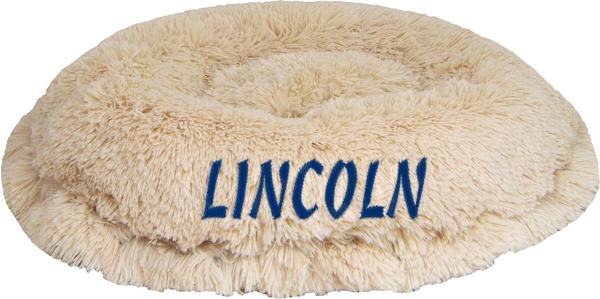 Bessie + Barnie Personalized Ultra Plush Luxury Shag Deluxe Cat and Dog Lily Pod Bed， X-Small