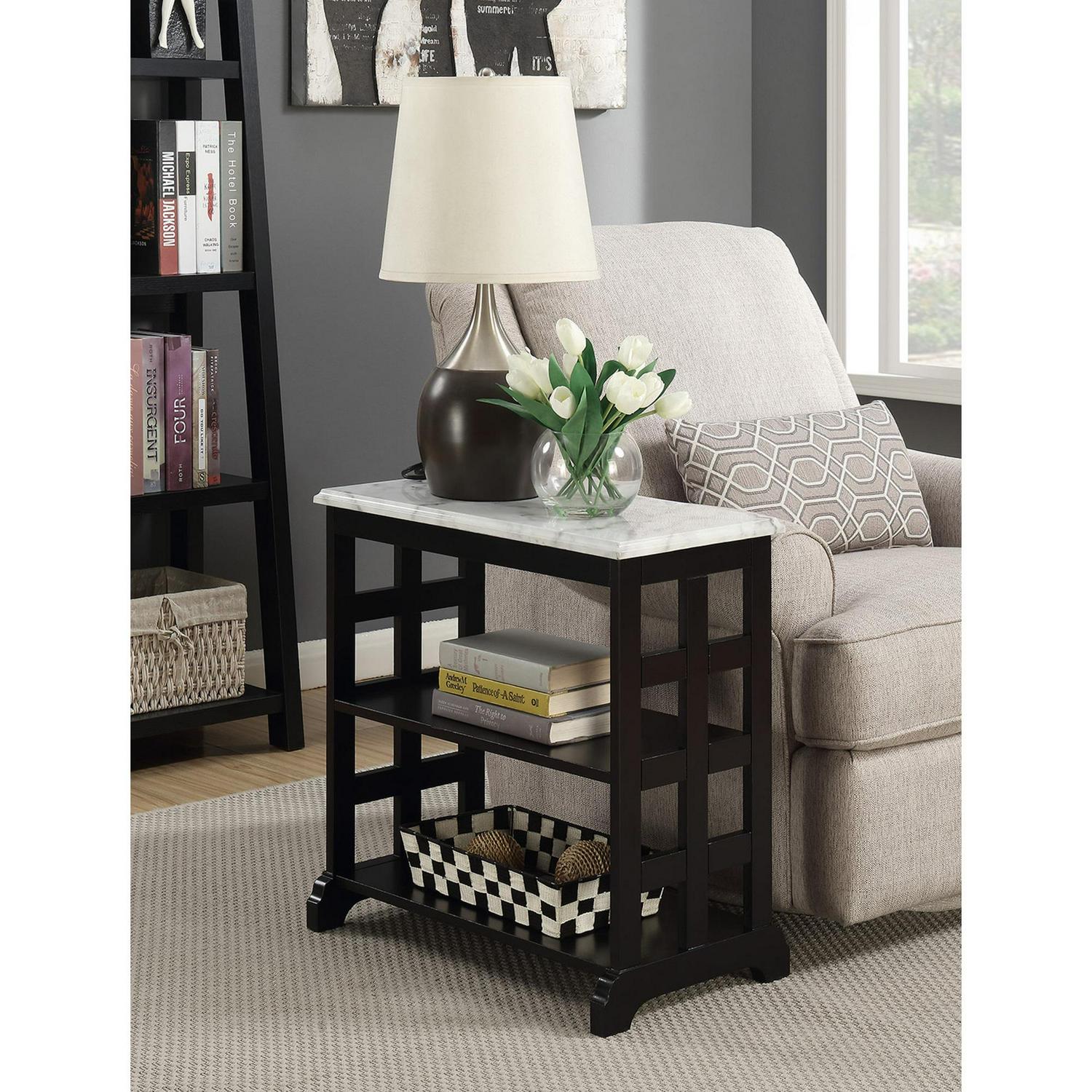 American Heritage Baldwin Chairside Table with Shelves