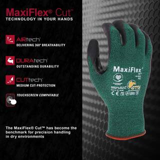 ATG MaxiFlex Cut Men's Medium Green ANSI 2 Abraision Resistant Nitrile-Coated Work Gloves 34-8443TMVPD30