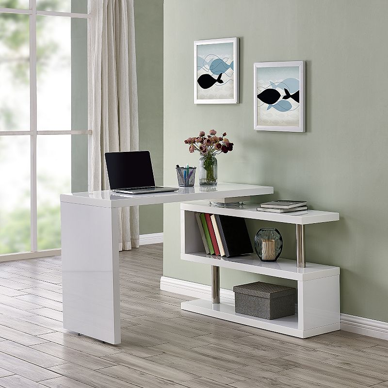 Southern Enterprises Yates Multi-Functional Corner Desk