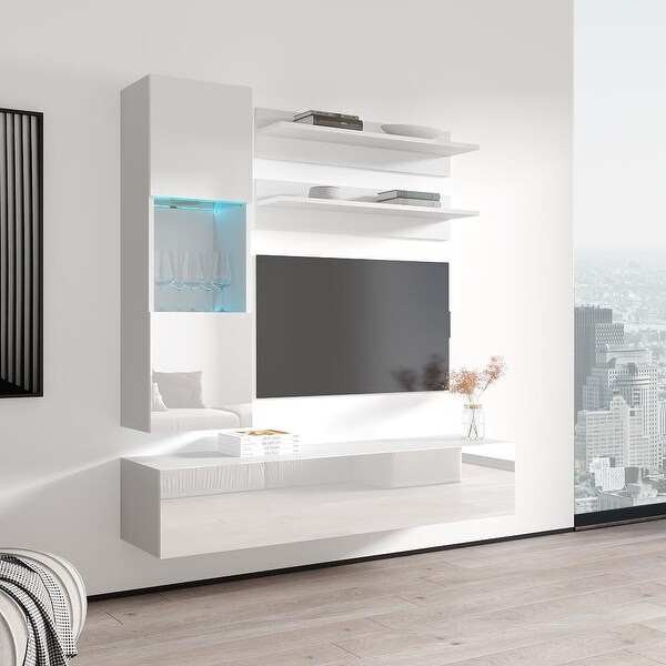 Fly H3 Wall Mounted Floating Modern Entertainment Center