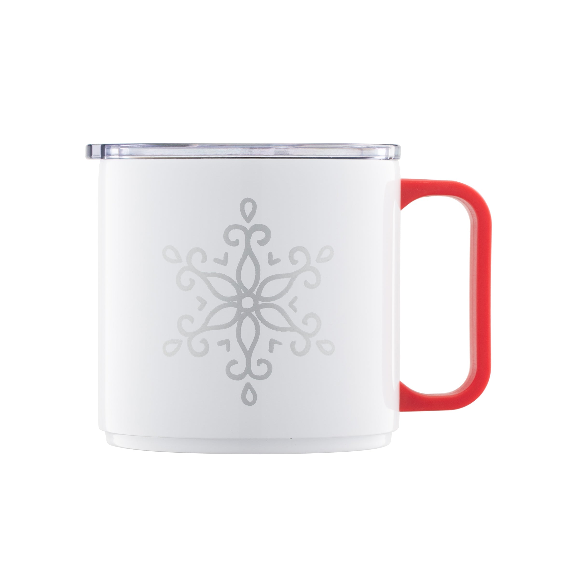 20 Oz Stackable Snowflake Coffee Mugs, Set Of 2