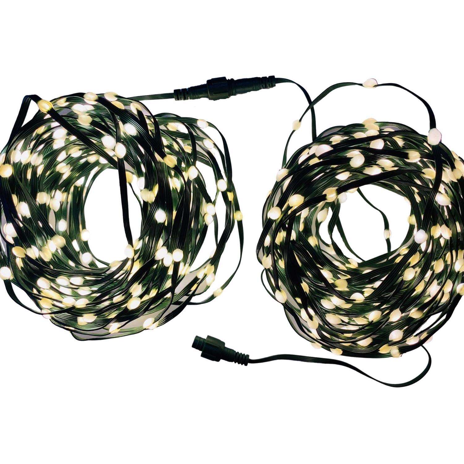 Celebrations Gold LED Micro Multicolored 200 ct String Christmas Lights 33 ft.