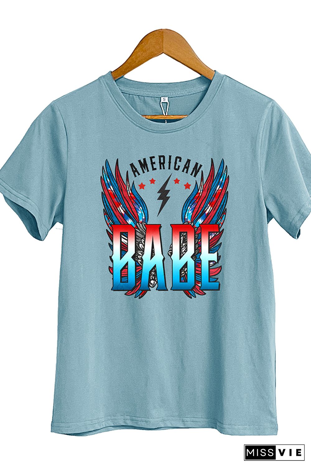 American Babe Retro Wings Short Sleeve Graphic Tee Wholesale