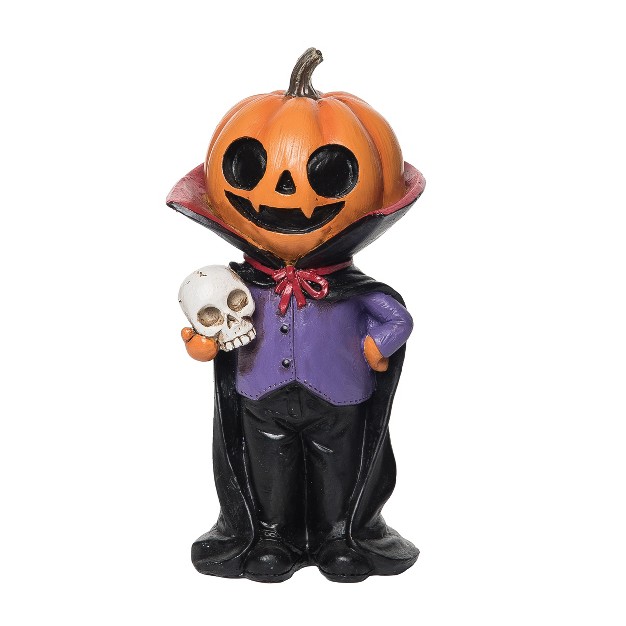 Gallerie Ii Kid With Pumpkin Head Halloween Figure