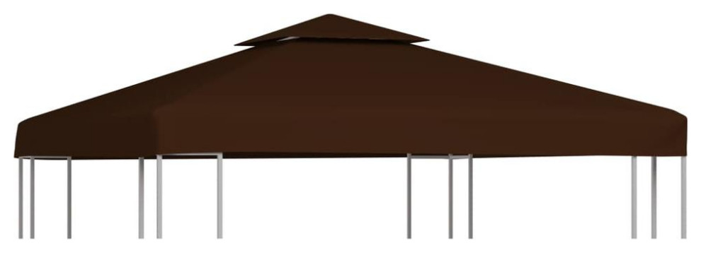 vidaXL 2 Tier Gazebo Top Cover 9.1 oz/yd² 9.8  x27x9.8  x27Brown  46615   Contemporary   Gazebos   by BisonOffice  Houzz