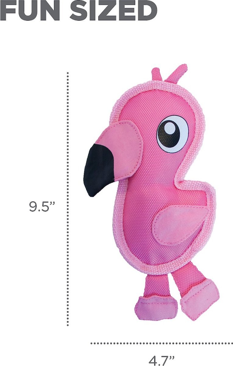 Outward Hound Fire Biterz Squeaky Dog Toy Flamingo