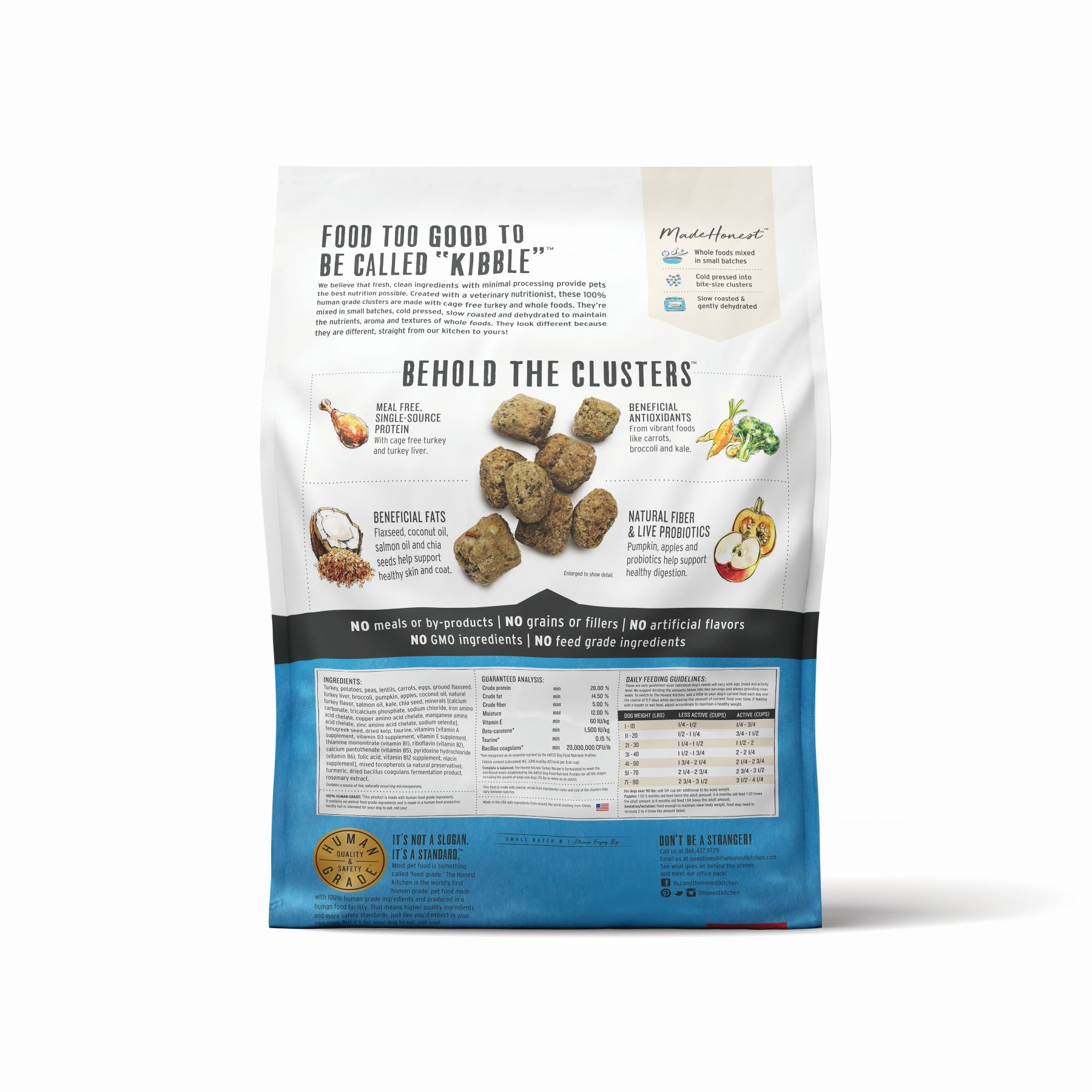 The Honest Kitchen Grain Free Turkey Clusters Dry Dog Food