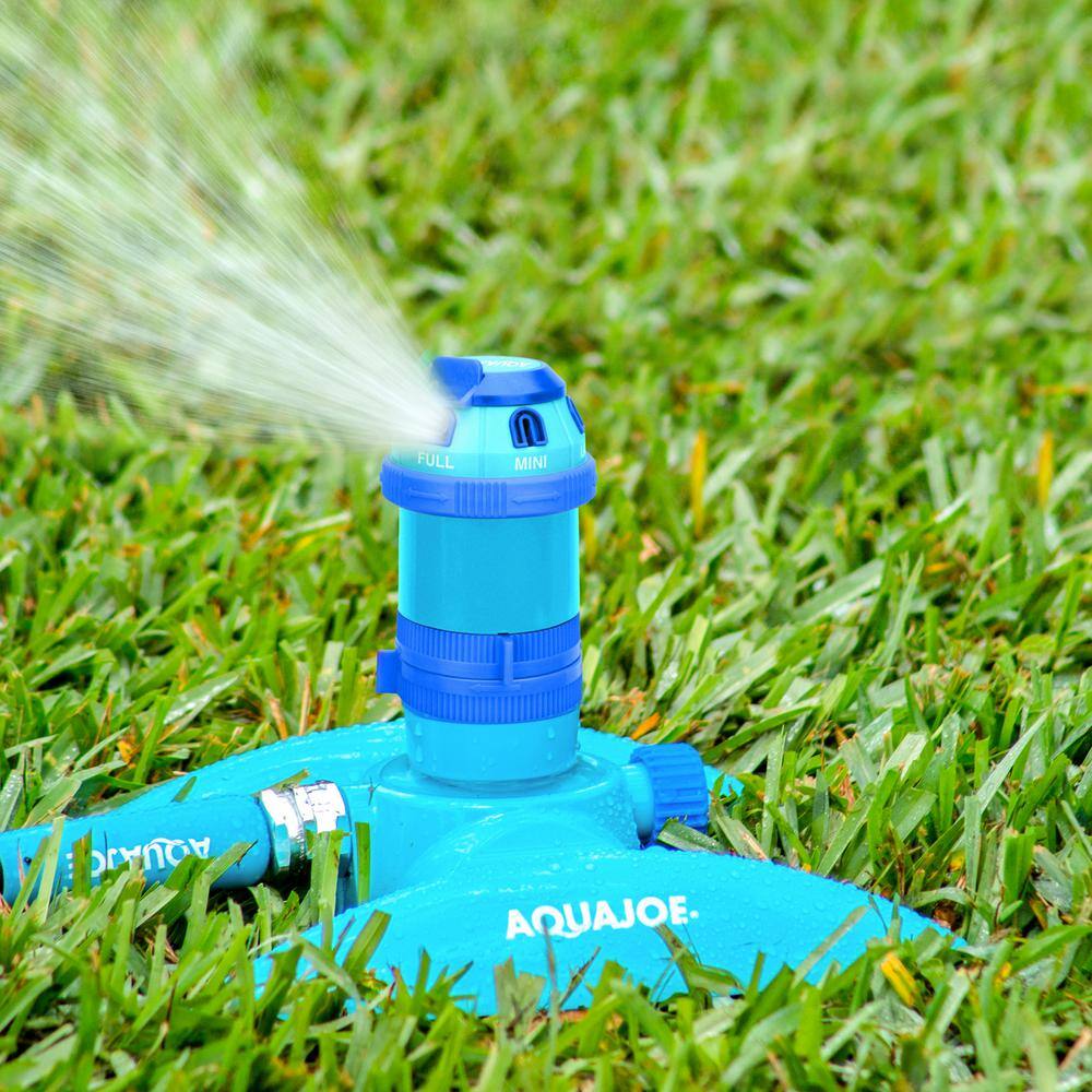 AQUA JOE 6-Pattern Turbo Drive 360-Degree Sprinkler with Customizable Coverage AJ-MSSBM6