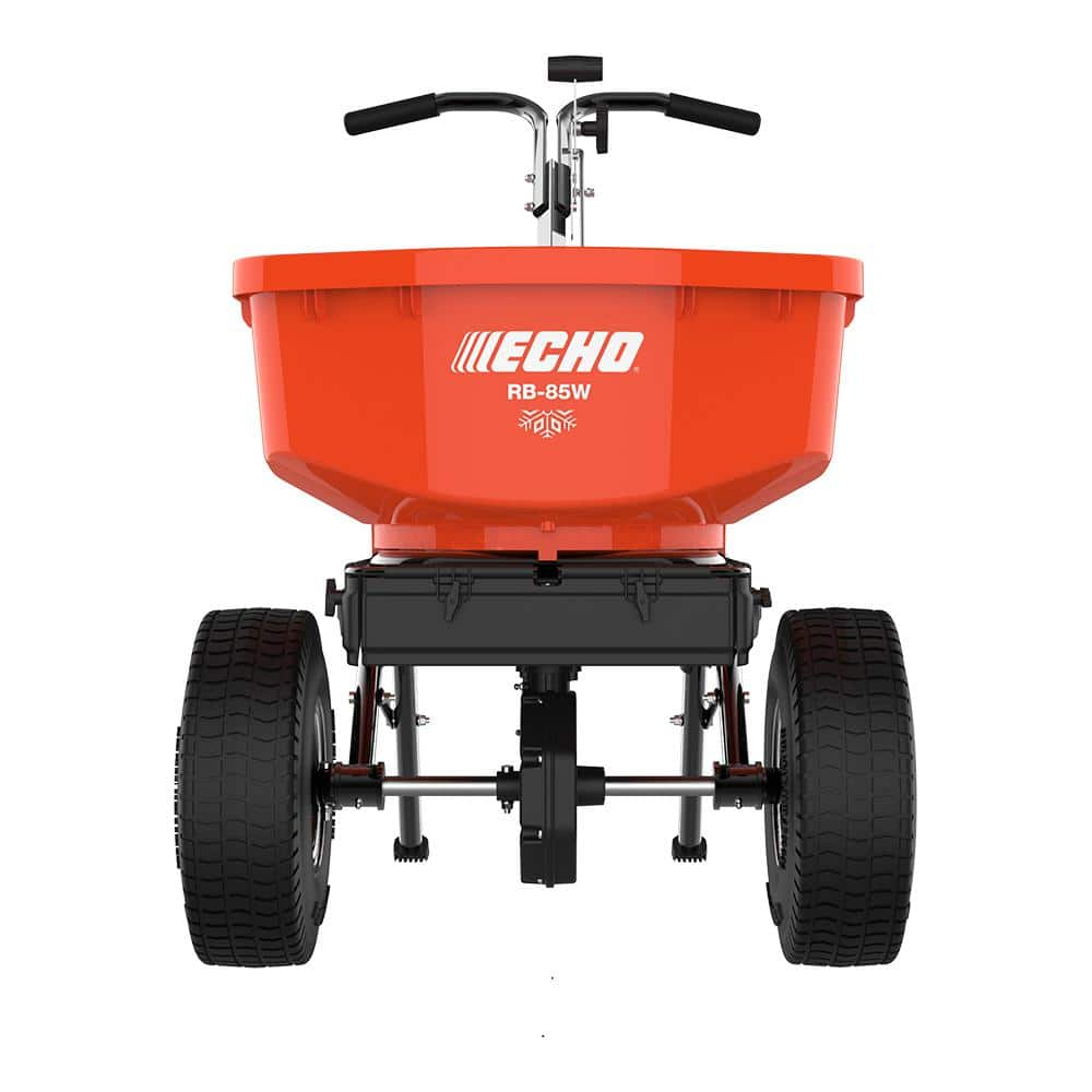 ECHO 85 lbs. Capacity Winter Stainless Steel Pro Broadcast Spreader for Rock Salt and Ice Melt with Hopper Grate and Cover RB-85W