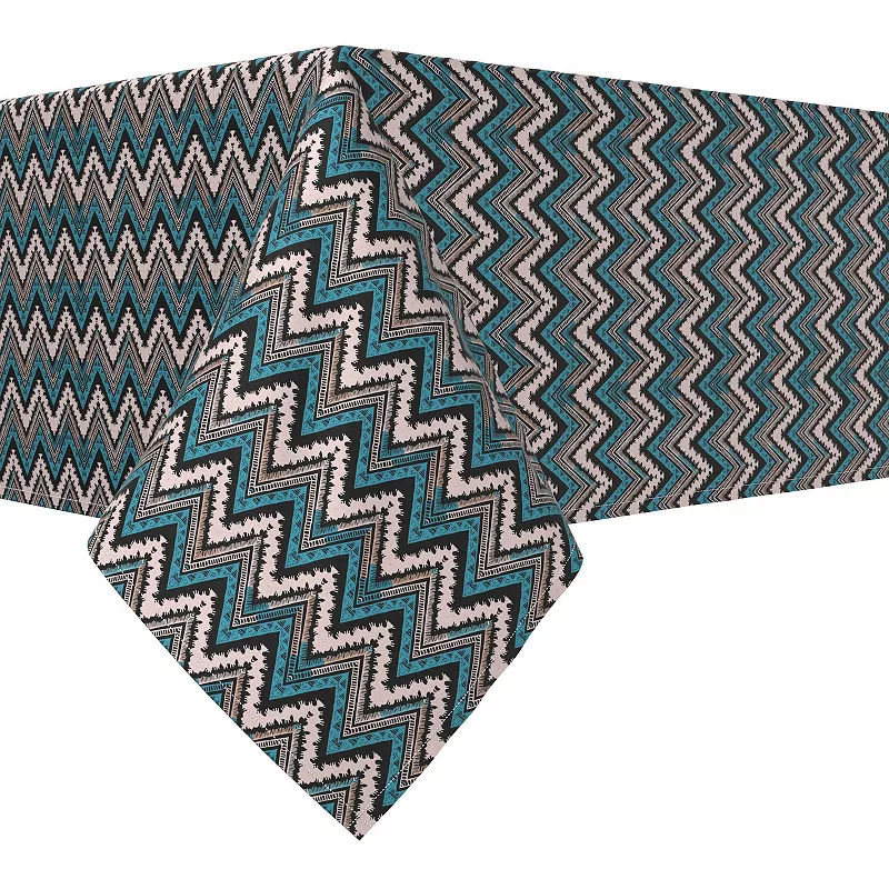 Square Tablecloth， 100% Polyester， 70x70， Patterned Chevron