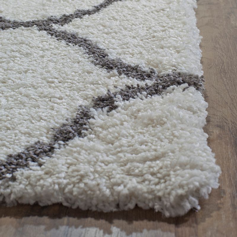 Rugs America Feather Shag Links Trellis Rug