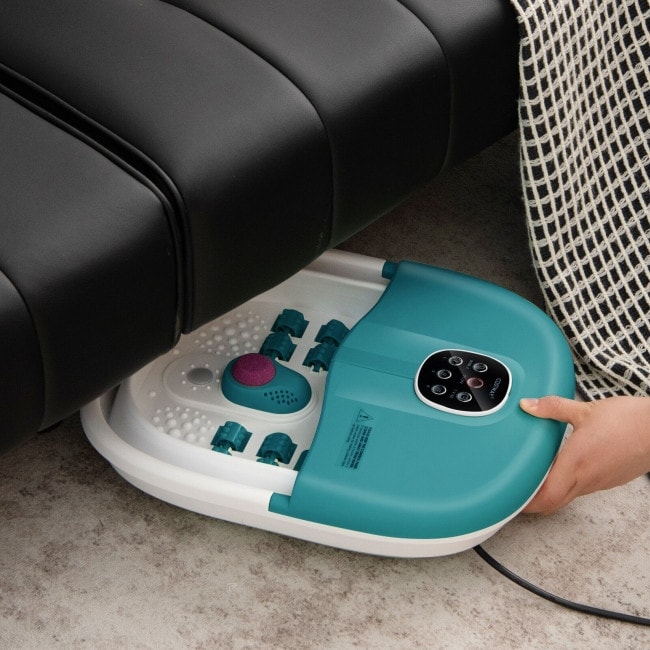 Folding Foot Spa Basin with Heat Bubble Roller Massage Temp and Time Set   13\