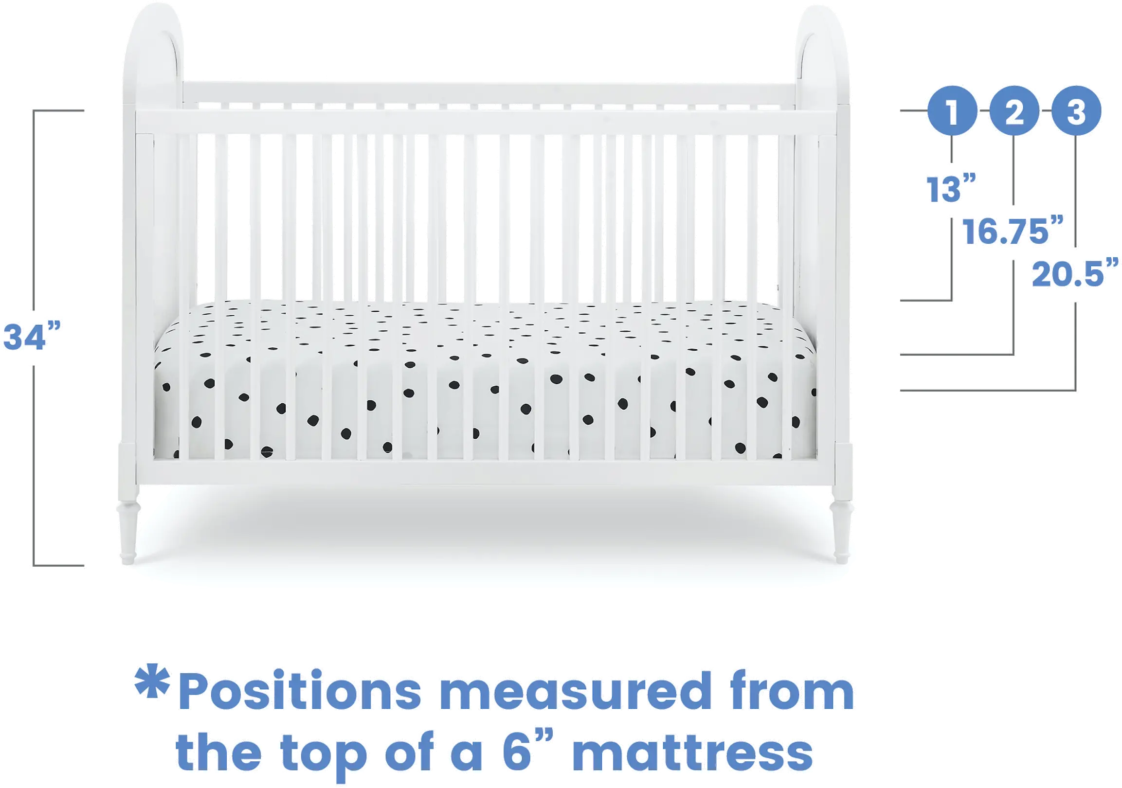 Madeline White 4-in-1 Convertible Crib