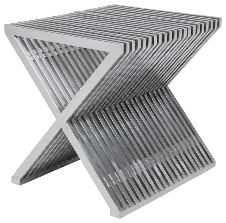 Clara Stainless Steel Side Table   Contemporary   Side Tables And End Tables   by Virgil Stanis Design  Houzz