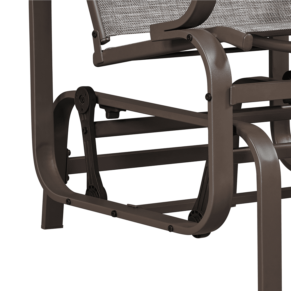 Yaheetech Porch Glider Chair w/Texteline Fabric and Steel Construction for Outdoor, Gray