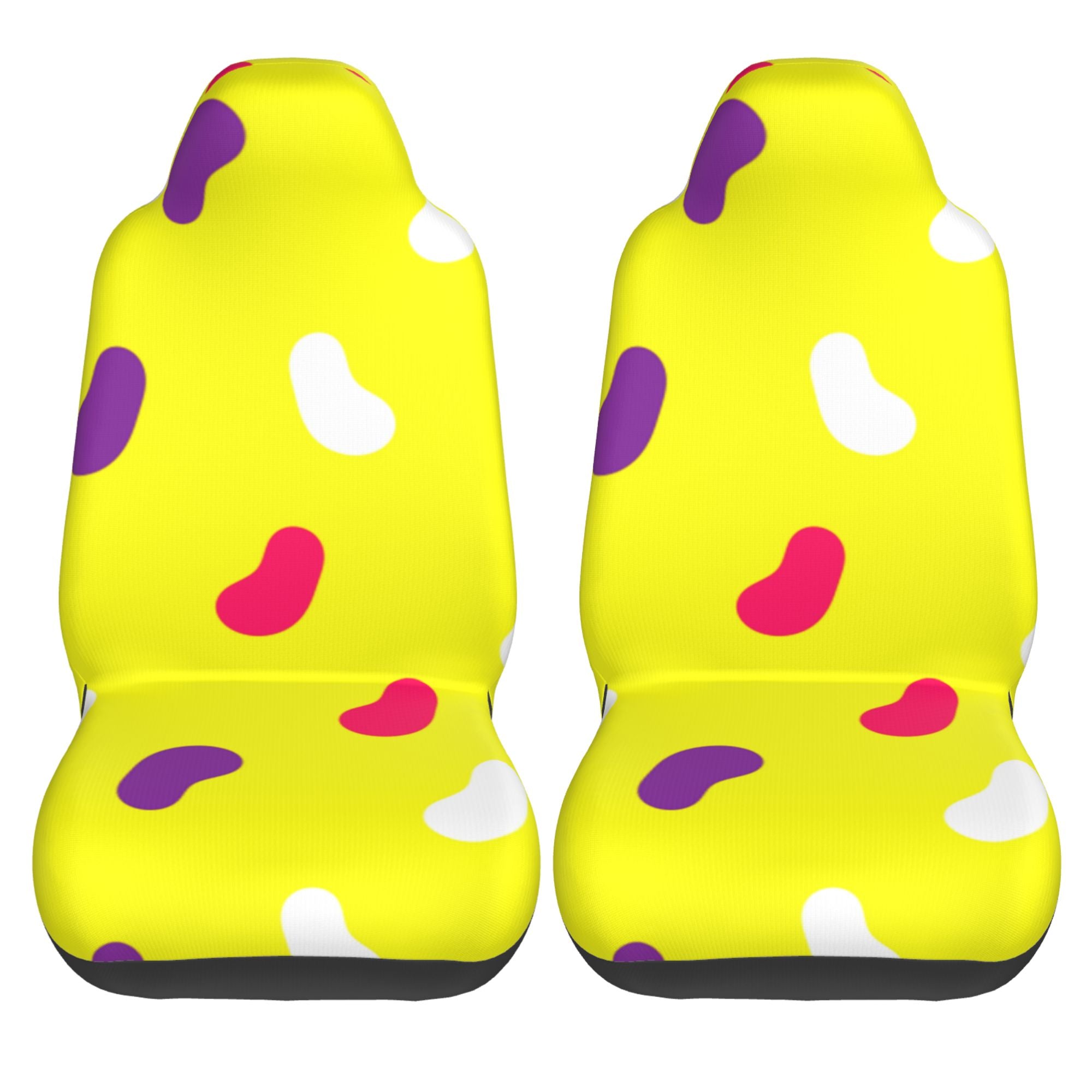 ZICANCN Car Seat Cover Candy Yellow Print Car Front Seat Covers Protectors ， Automotive Seat Covers for Cars Trucks Suv