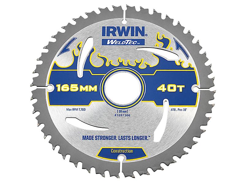 IRWIN Weldtec Circular Saw Blade 165 x 30mm x 40T ATB IRW1897366