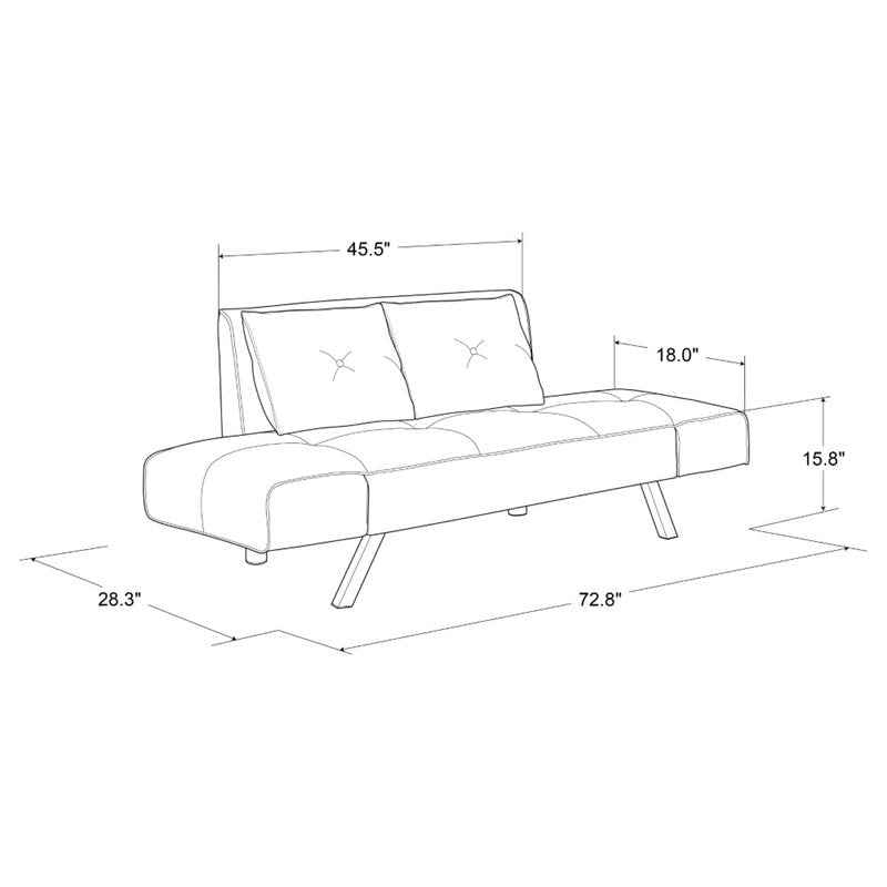 Lifestyle Solutions Serta Morrison Convertible Sofa in Dark Gray Fabric