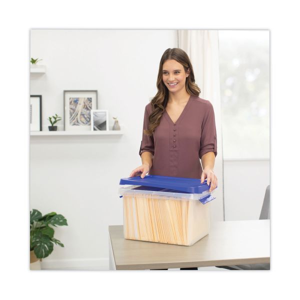 Bankers Box Latch Lid Storage Bin， 22.38