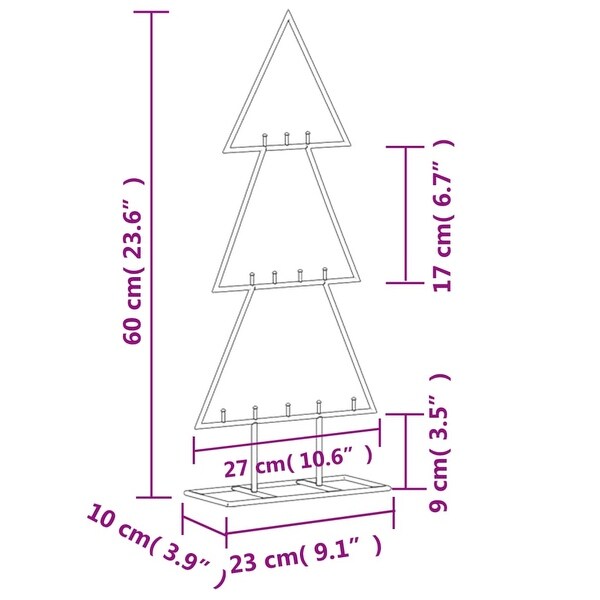 vidaXL Christmas Tree Modern Metal Ornament Tree Stand for Decoration Black