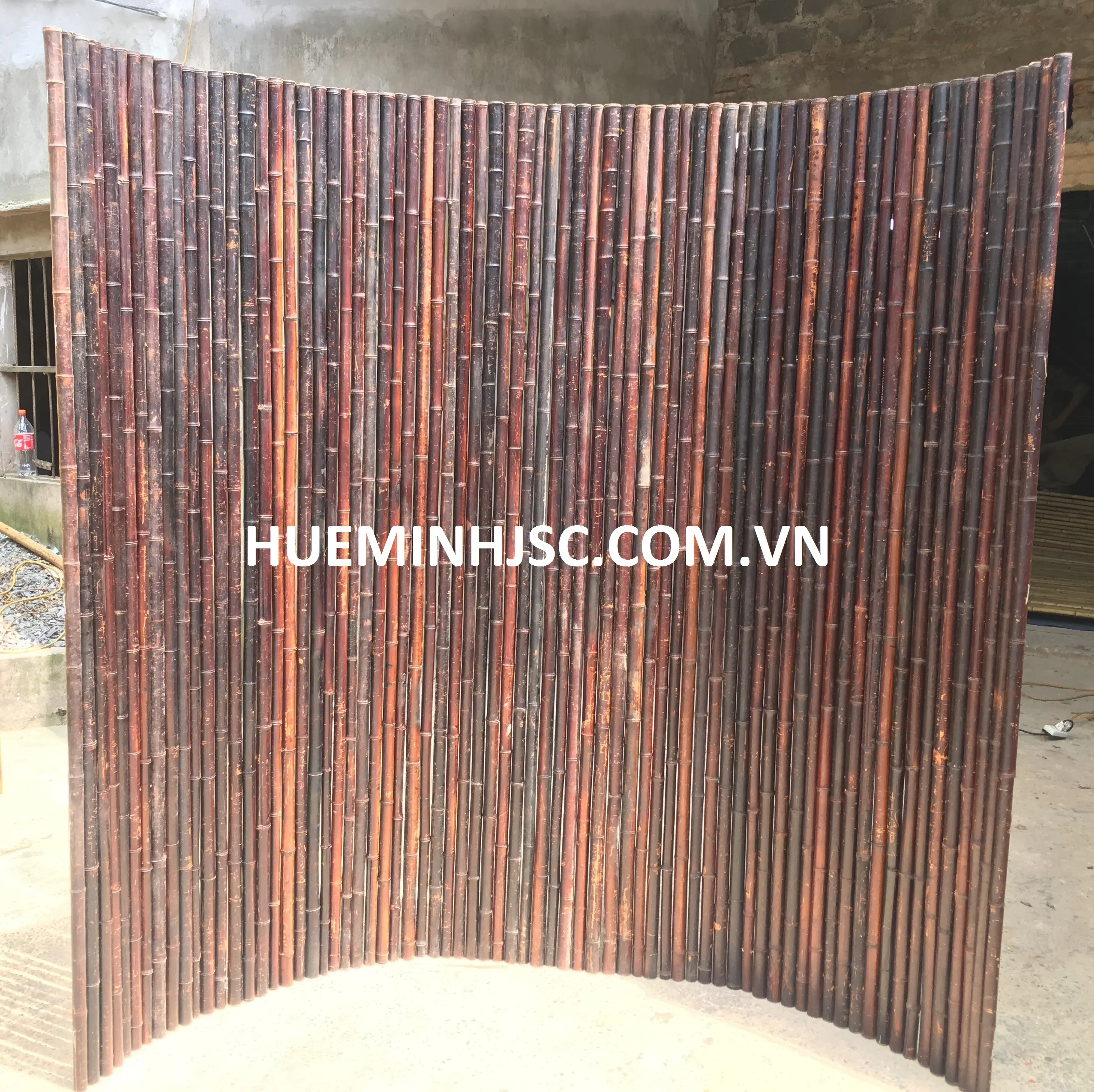 Nature and Smoke Bamboo fences for garden High quality natural Vietnamese bamboo fence easy to assemble