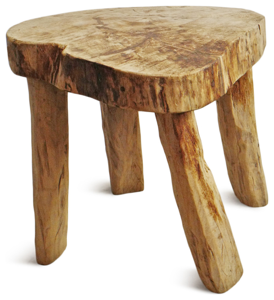 Rustic Raw Naga Four Leg Table   Rustic   Side Tables And End Tables   by Design Mix Furniture  Houzz