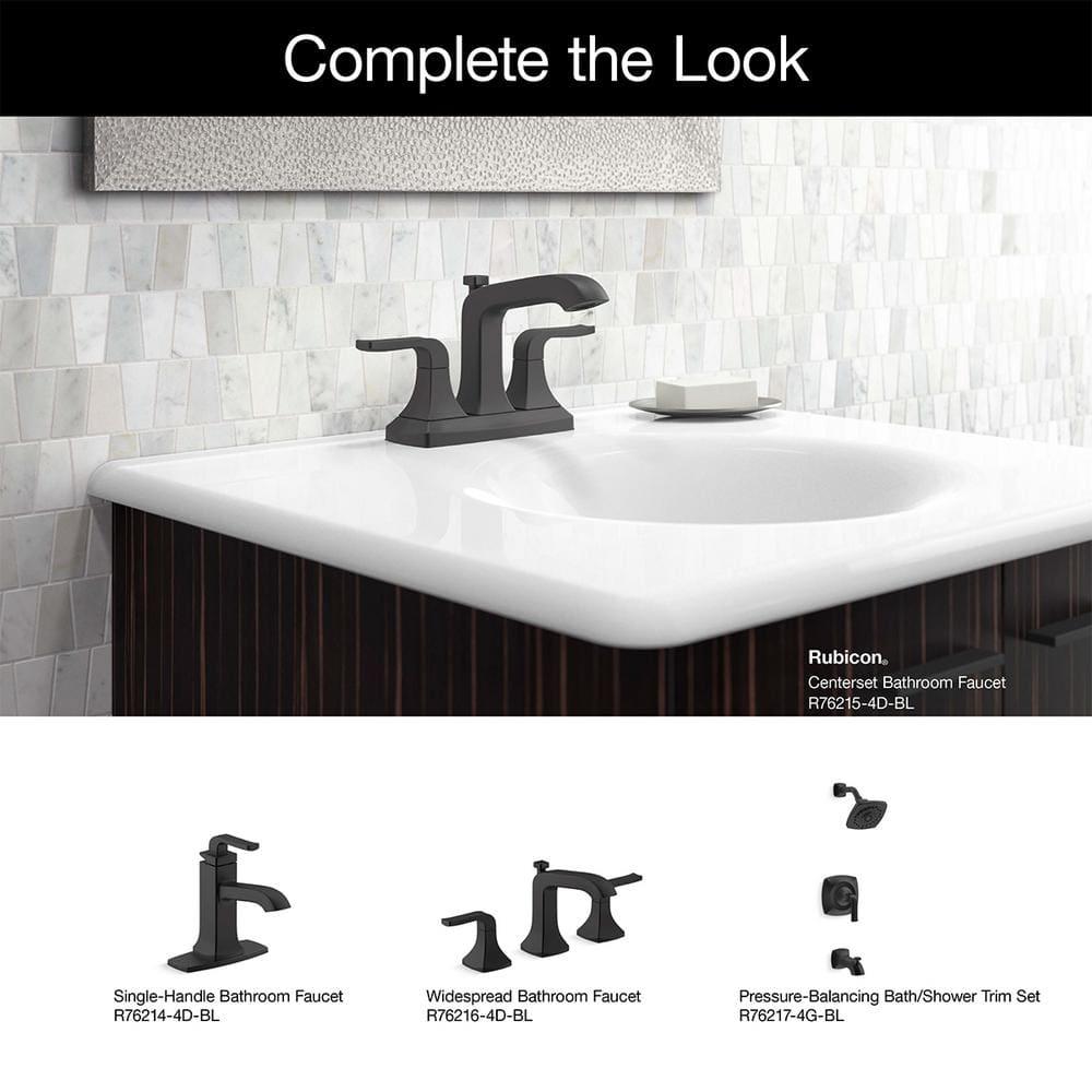 KOHLER Rubicon 4 in Centerset 2Handle Bathroom Faucet in Matte Black