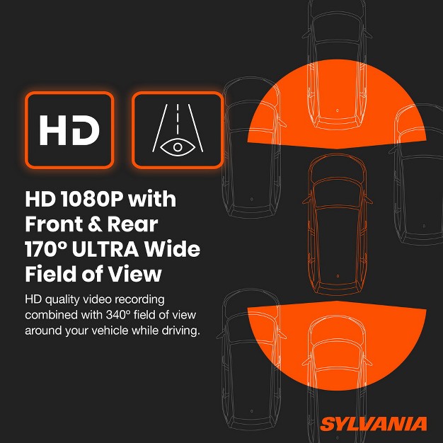 Sylvania Roadsight Mirror Dash Camera And Backup Camera 340 Degree View Hd 1080p