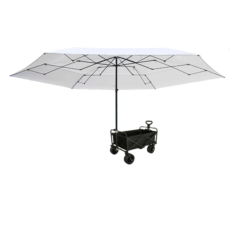 Outdoor camp canopy with cart for multi scenario application Shading umbrella tent and camp cart two combinations