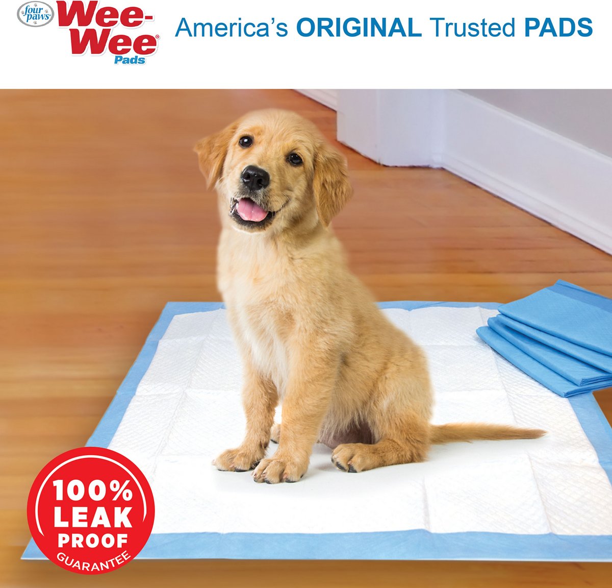 Wee-Wee Absorbent Dog Pee Pads， 22 x 23-in， Unscented， 20 Count