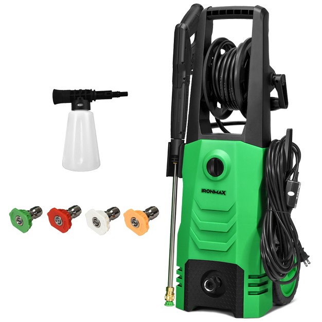 Ironmax 3500psi Electric Pressure Washer 2 6gpm 1800w W 4 Nozzles amp Foam Lance Orange green