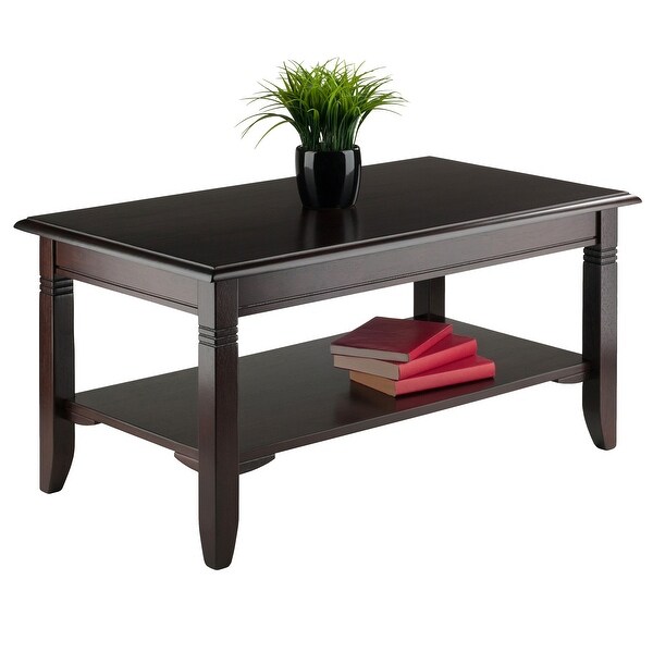 Nolan Coffee Table， Cappuccino - 37 x 21.02 x 18.03 inches