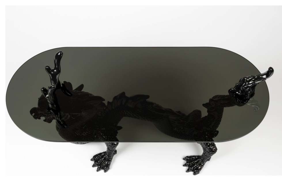 Sculptural Art Deco Coffee Table  Bold Monkey Dragonized   Asian   Coffee Tables   by Oroa   Distinctive Furniture  Houzz