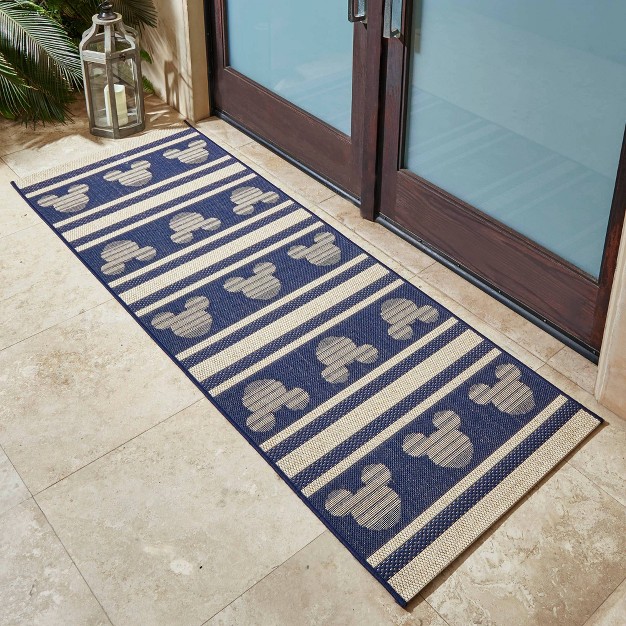 Mickey Mouse Stripes Outdoor Rug