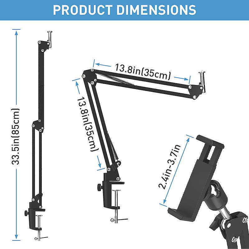 Photographic Lighting Stand ，long Arm Tripod For Led Ring Light With 1/4 Screw For Phone Ring Light For Laser Level